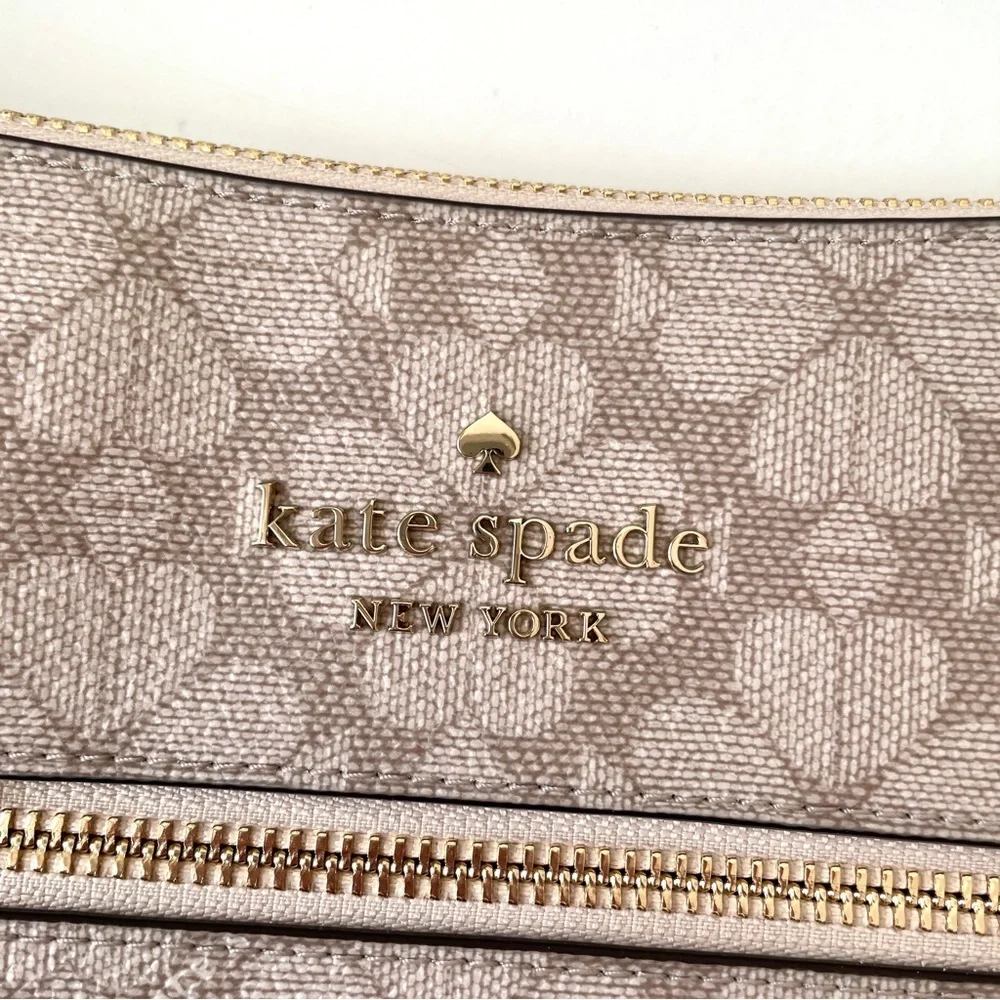 NWOT Kate Spade Signature Spade Flower Swingpack Crossbody Dark Beige Multi - Picture 7 of 15